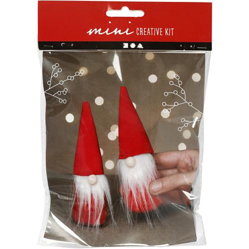 Creativ Company - CC Mini Creative Kit Kerstkabouters Wit 12 cm 2 stuks | GoedkoopsteHobby