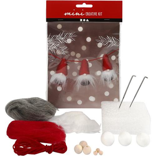 Creativ Company - CC Mini Creative Kit Kerstkabouters aan een Touw 6 cm | GoedkoopsteHobby