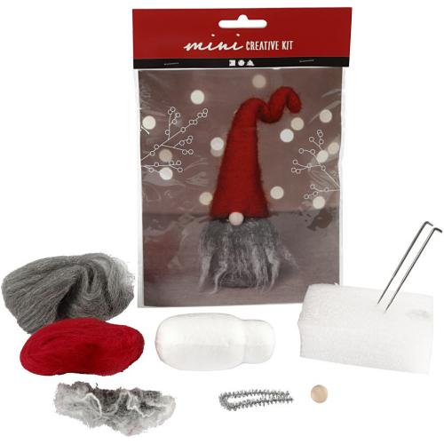 Creativ Company - CC Mini Creative Kit Weihnachtswichtel Grau 13 cm | GoedkoopsteHobby