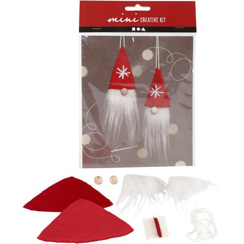 Creativ Company - CC Mini Creative Kit Kerstkabouter Hangers 11 cm 2 stuks | GoedkoopsteHobby