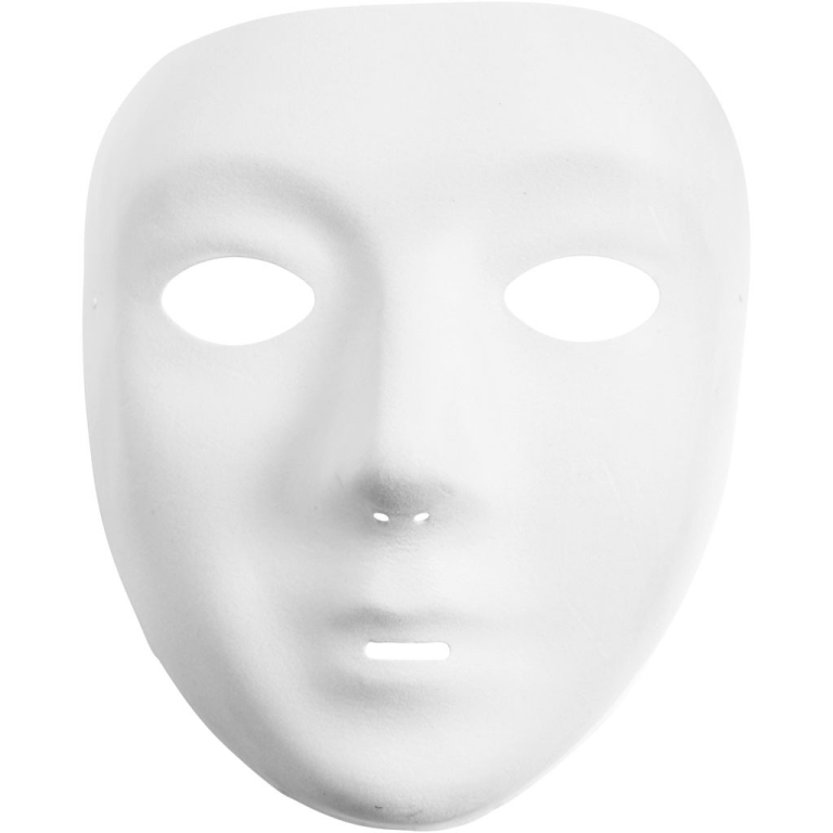 CC Kunststof Masker met Elastiek Wit