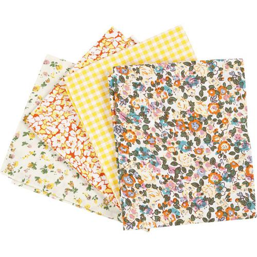 Creativ Company - CC Patchwork Stof 45x55 cm Geel 4 stuks | GoedkoopsteHobby