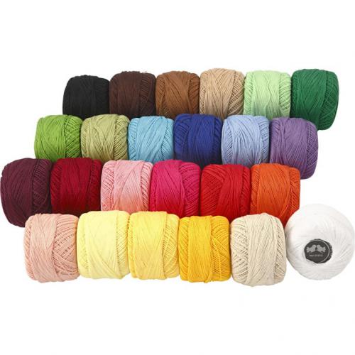 Creativ Company - CC Mercerised Katoengaren Set 24x20 gr Multigekleurd | GoedkoopsteHobby