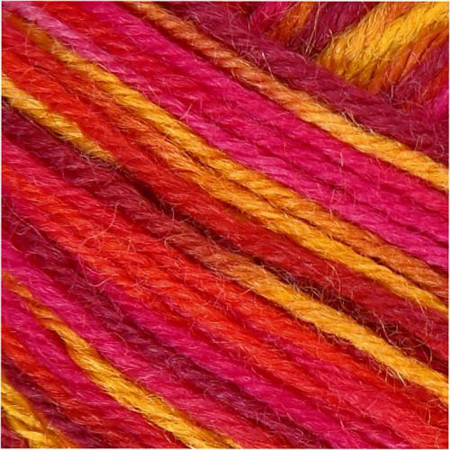 Creativ Company - CC Creotime Sock Yarn 50g Multi-colored Red Orange | CheapestHobby