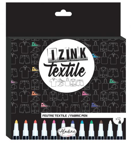 Aladine Izink Textielstiften 12 stuks | GoedkoopsteHobby
