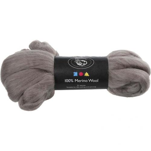 Creativ Company - CC Merino Wol 100g Natur Grau | GoedkoopsteHobby