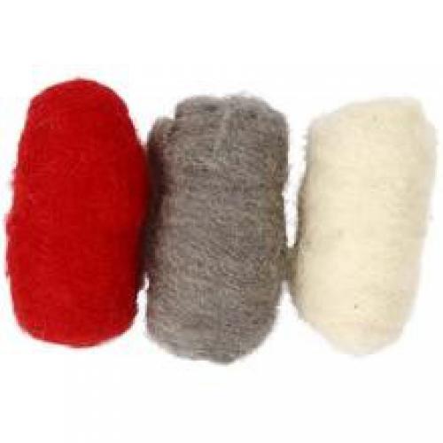 Creativ Company - CC Creotime Gekaarde Wol Set 3x10gr Rustiek | GoedkoopsteHobby