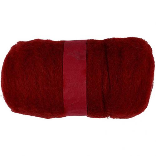 Creativ Company - CC Gekaarde Wol 100gr Warm Rood | GoedkoopsteHobby