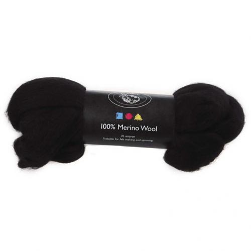 Creativ Company - CC Merino Wol 100gr Zwart | GoedkoopsteHobby