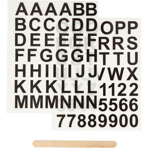 Creativ Company - CC Rub-on Letters en Cijfers zwart | GoedkoopsteHobby