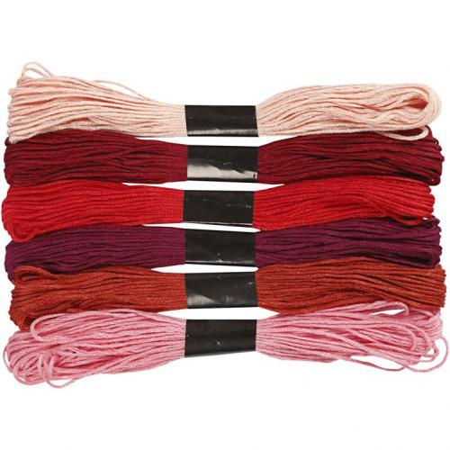 Creativ Company - CC Embroidery Thread 1mm Red 6 pcs | CheapestHobby