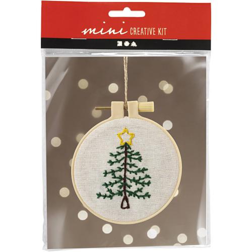 Creativ Company - CC Mini Hobbyset Borduurwerk Kerstboom | GoedkoopsteHobby