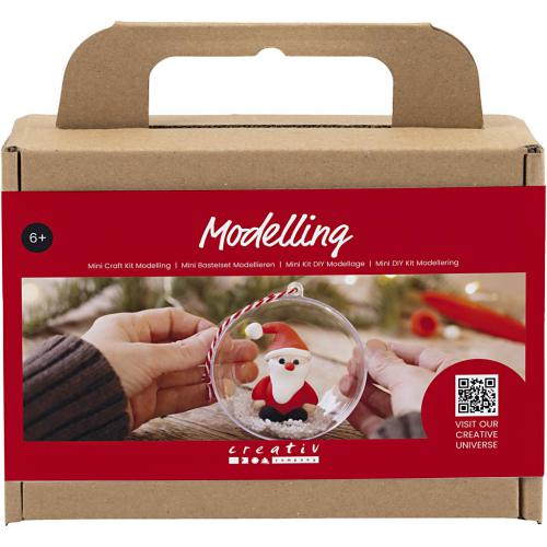 Creativ Company - CC Mini Hobbyset Modellieren Weihnachtskugel Weihnachtsmann | GünstigstesHobby