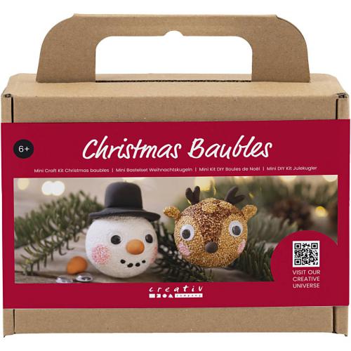 Creativ Company - CC Mini Hobbyset Kerstballen Rendier en Sneeuwpop | GoedkoopsteHobby