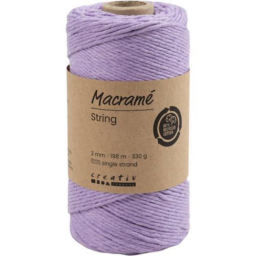 Creativ Company - CC Makramee-Kordel 2 mm 198 m Lila | GoedkoopsteHobby