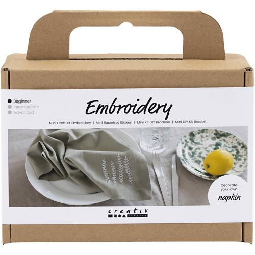 Creativ Company - CC Mini Craft Set Embroidery Napkin | CheapestHobby