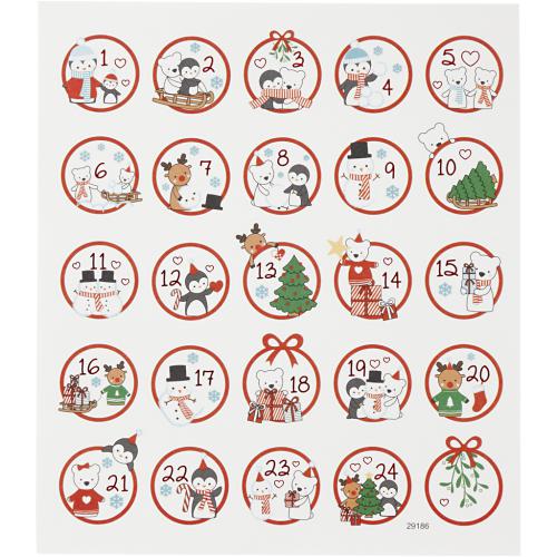 Creativ Company - CC Stickers Polar Pret Advent 25 pieces | CheapestHobby