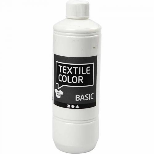 Afwerking CC Textielverf Wit 500ml - Polymeerklei / Boetseerklei