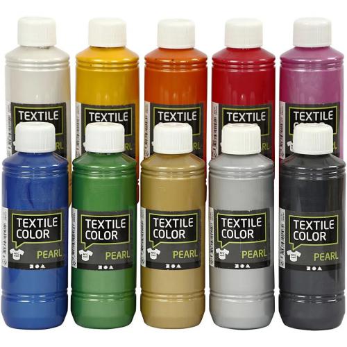 Afwerking CC Textielverf Parelmoer, Diverse Kleuren - Polymeerklei.