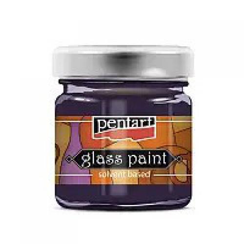 Pentart Glasverf Solvent Basis Paars 30 ml - Polymeerklei / Boetseerklei