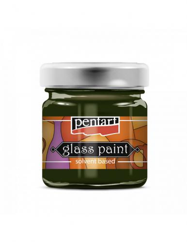 Pentart Glasverf Solvent Basis 30 ml Olijf - Polymeerklei / Boetseerklei