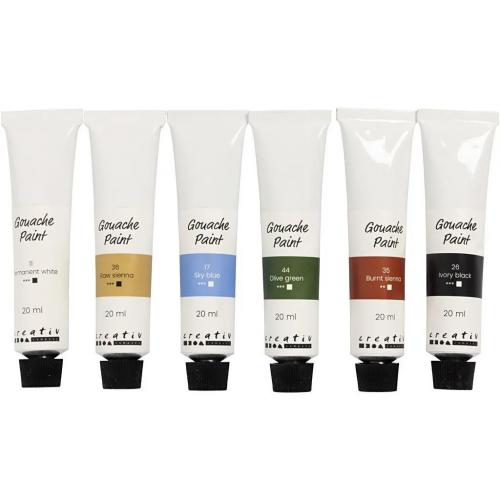 Afwerking CC Gouacheverf Natuurlijk 6x20ml - Polymeerklei