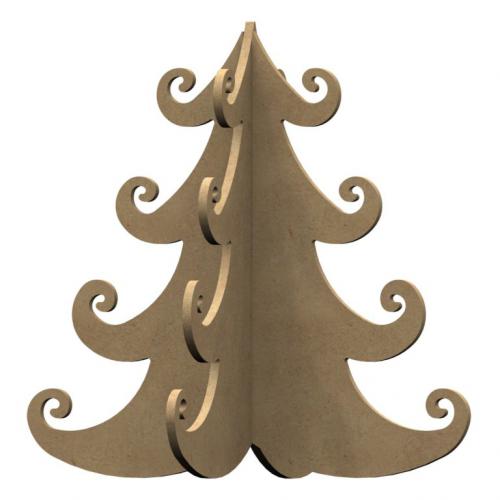 Gomille MDF Figuur Kerstboom 3d 30 cm | GoedkoopsteHobby