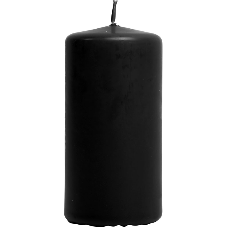Kerze H:10 cm Schwarz 6 Stück