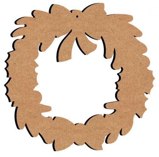 Gomille MDF Figur Weihnachtskranz 38 cm | GoedkoopsteHobby