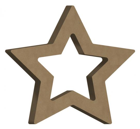 Gomille MDF Figur 16x15 cm Weihnachtsstern | GoedkoopsteHobby