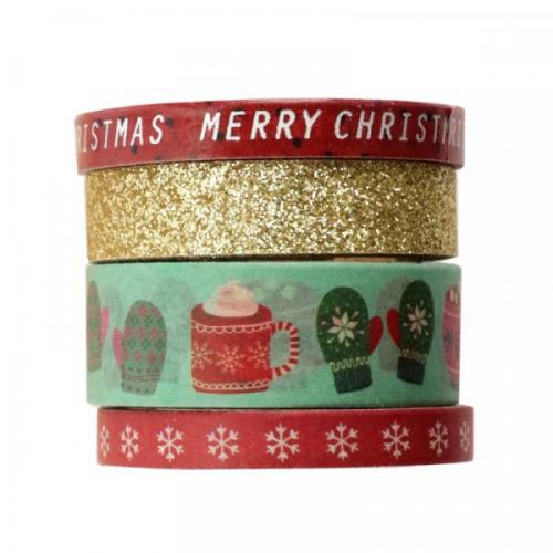 Graine Creative - GC Washi Masking Tape Weihnachten 4 Stück | GoedkoopsteHobby