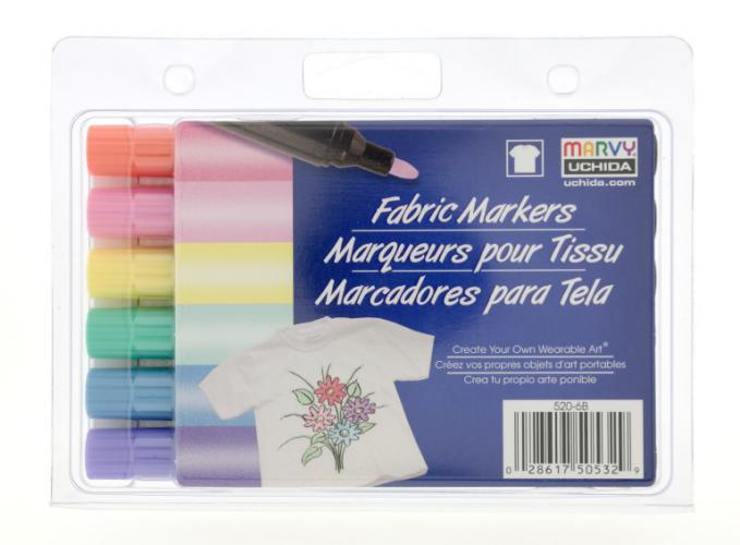 Marvy Uchida Textilmarker Bold Pastell 6 Stück | GoedkoopsteHobby