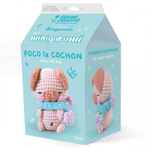 Graine Creative - GC Amigurumi Haakpakket Poco het Varken 10 cm | GoedkoopsteHobby