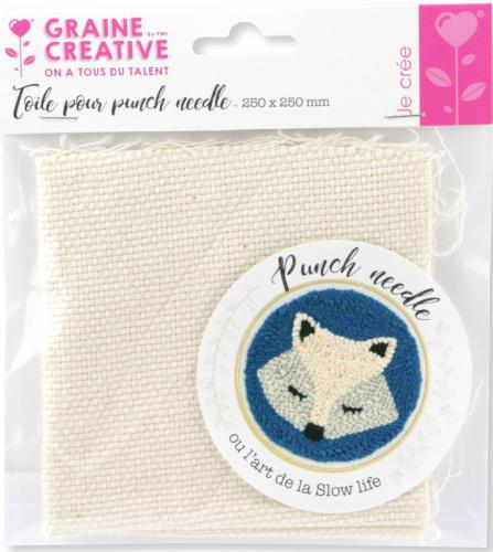 Graine Creative - GC Katoenen Punch Needle Stof 25x25 cm | GoedkoopsteHobby