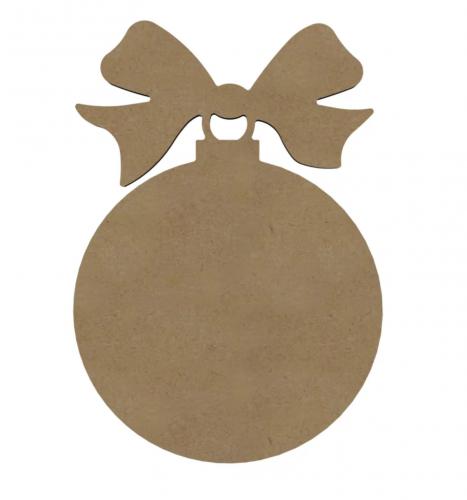 Gomille MDF Figure 26 cm Christmas Ball with Bow | GoedkoopsteHobby
