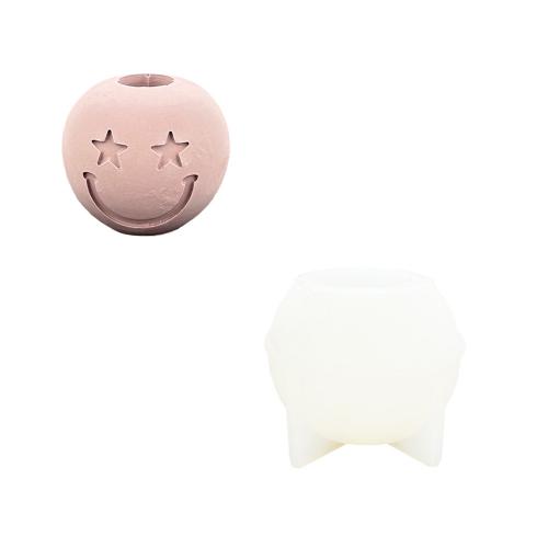 Gereedschap Siliconen Mal 9,5x7,5cm Ster Smiley - Boetseerklei