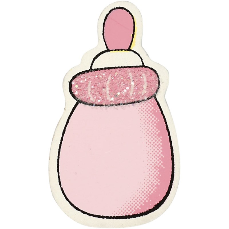 Holzflasche 22x37 mm Rosa 10 Stück