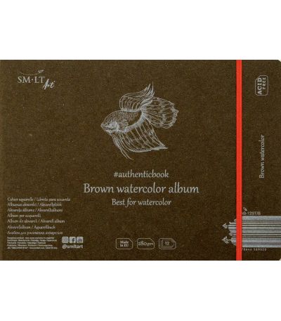 SMLT Watercolor Album 24.5x17.6 cm 280gsm 12 sheets Brown