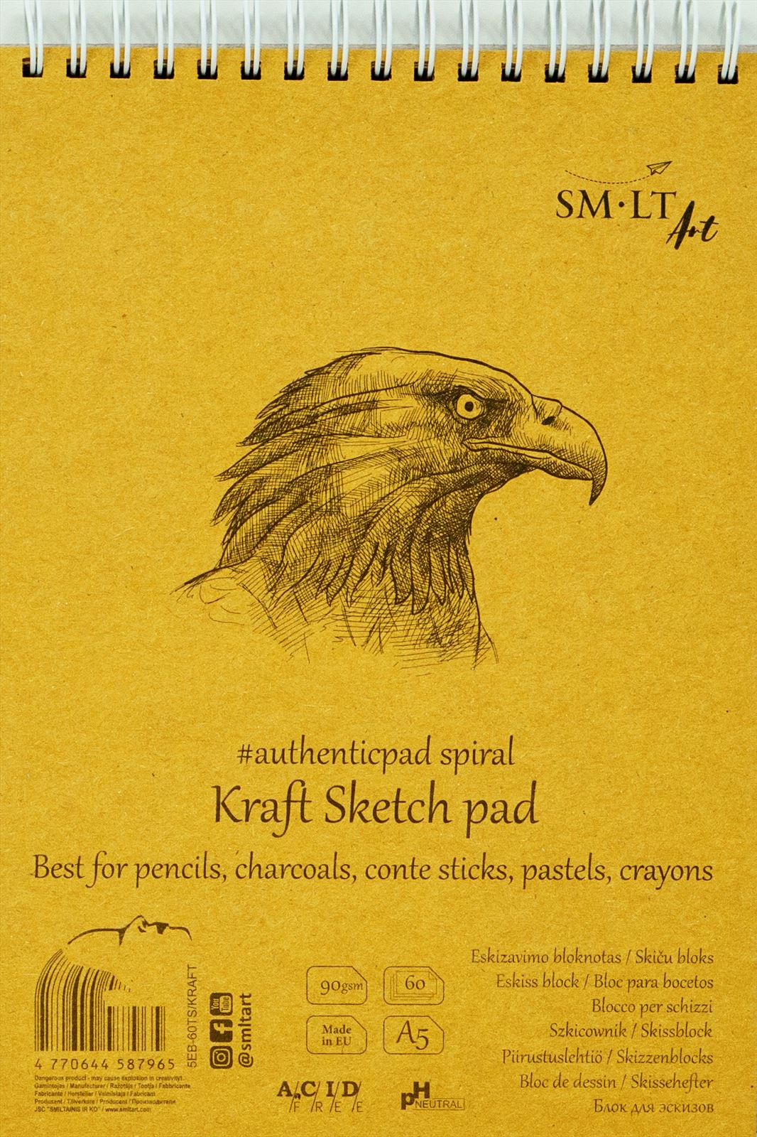 SMLT Ringbuch Kraft A5 90 g 60 Blatt