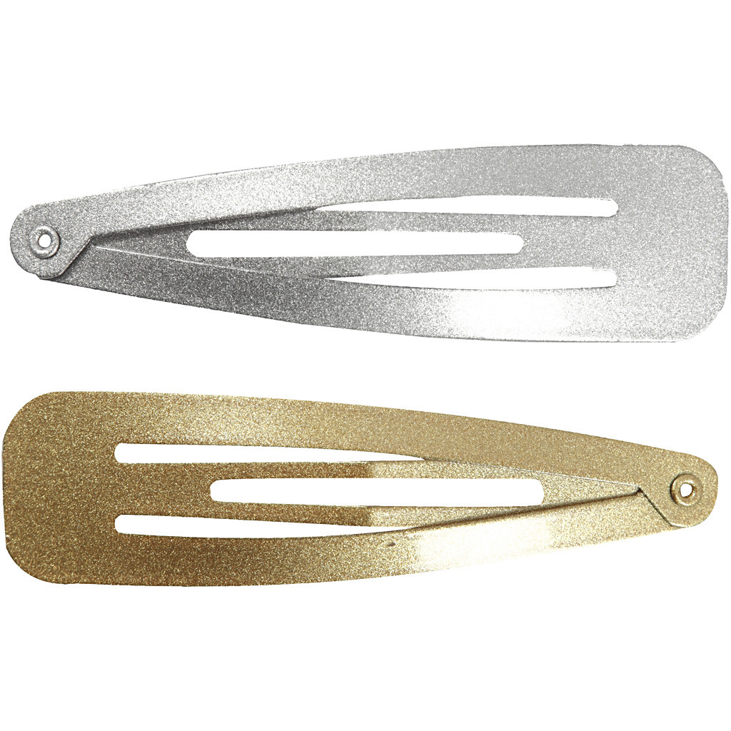 CC Haarspeld 17x66 mm Goud en Zilver 4 stuks