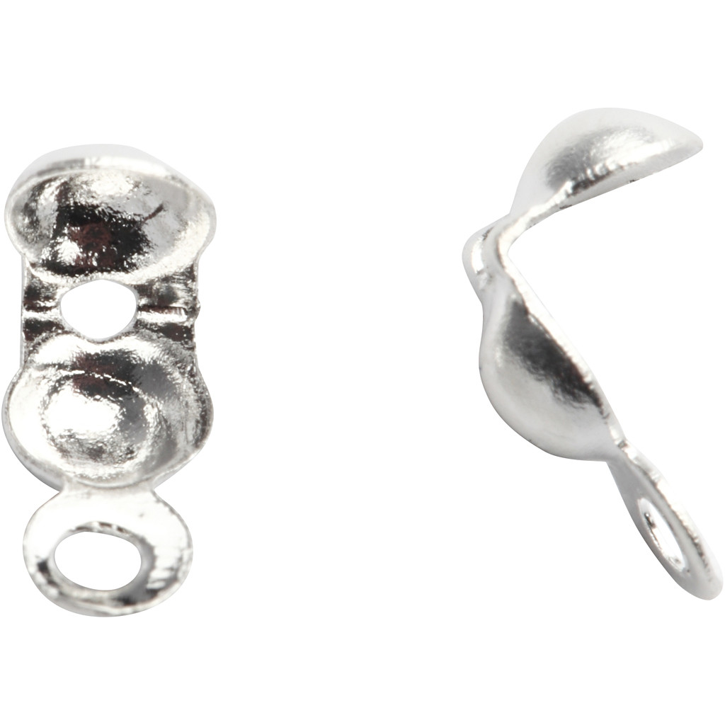 CC Crimp Covers 3 mm Silver 20 pieces