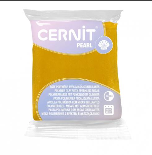 Cernit Pearl Geel 56Gr - Polymeerklei / Boetseerklei