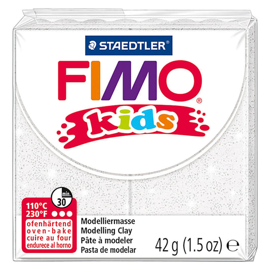 FIMO® Kids 42 gr Glitter Wit
