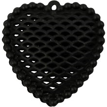 CC Schmuckanhänger Herz 28x29 mm Schwarz