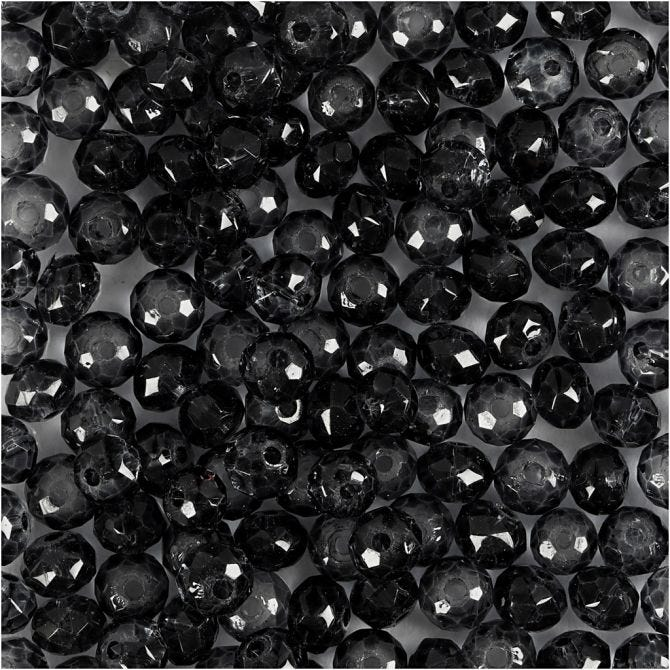 CC Facettierte Perlen 4 mm Grau 45 Stück