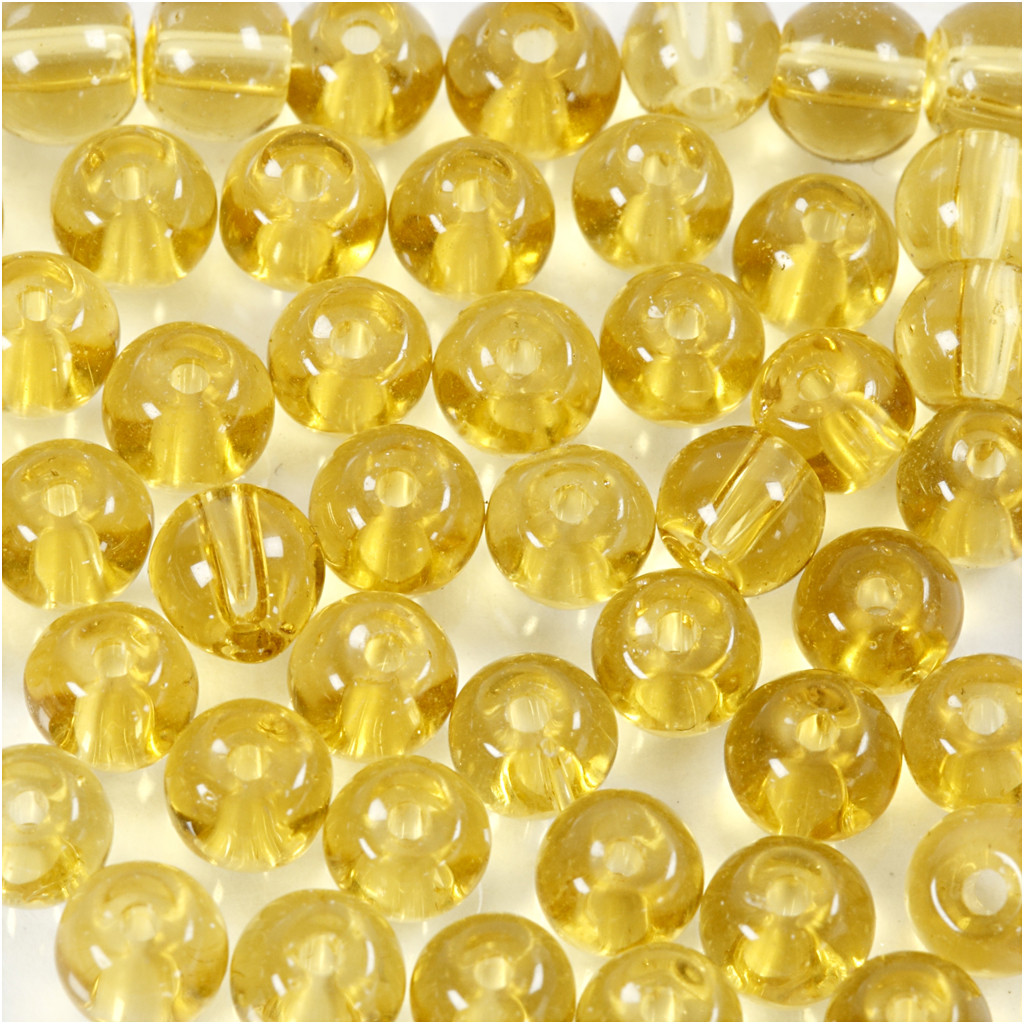 CC Glasperlen 4 mm Gelb 45 Stück