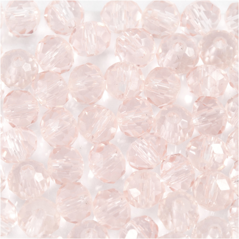 CC Glas Kralen 4 mm Lichtroze 45 stuks