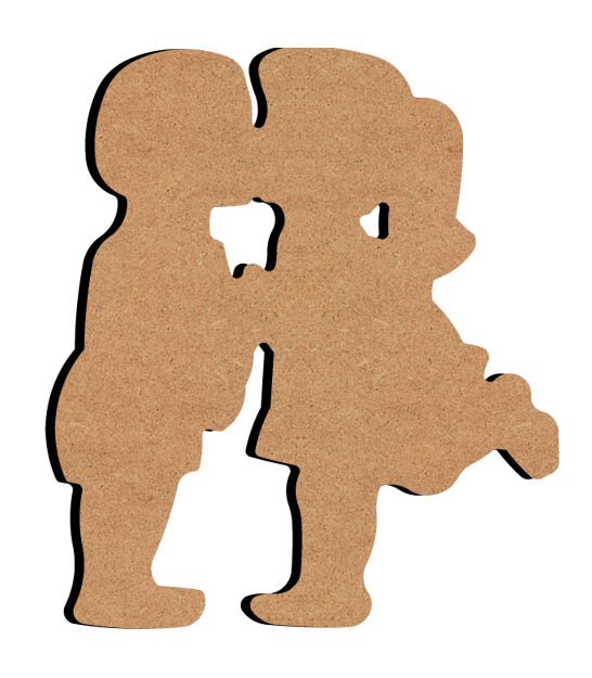 MDF Figur Kuss 15 cm