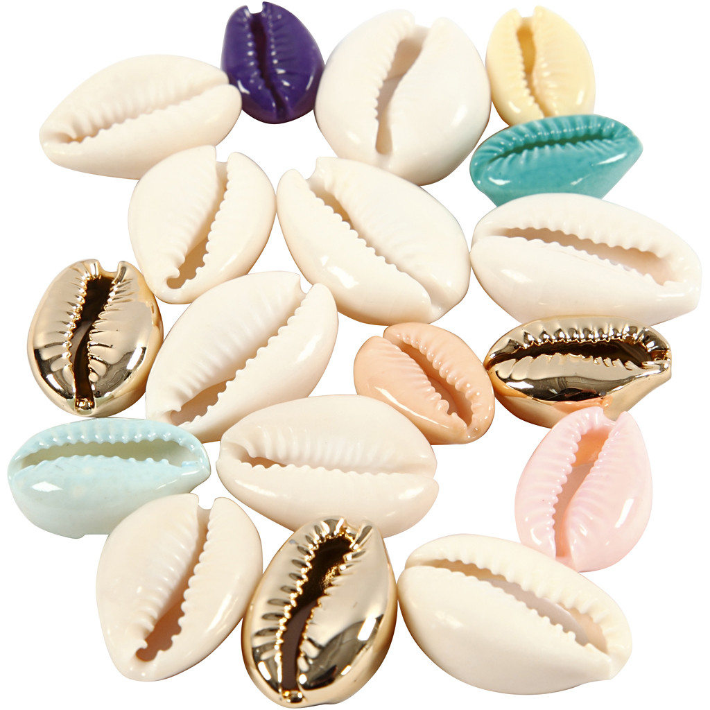 CC Shell Beads 20 mm Pastel 75 pieces