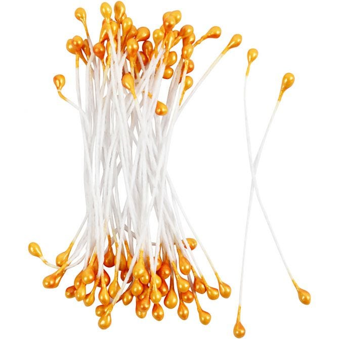 CC Blütenstaubfäden 6 cm Orange 100 Stück
